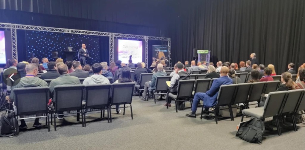 Audience watching Marshall Sylver on stage at Turning Point
